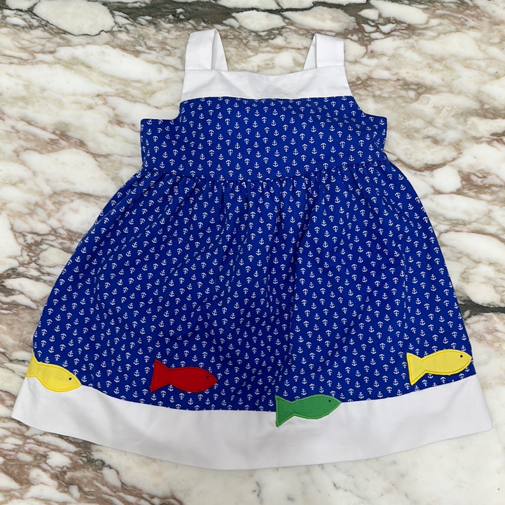 Florence Eiseman 3T blue anchor, and fish dress perfect condition